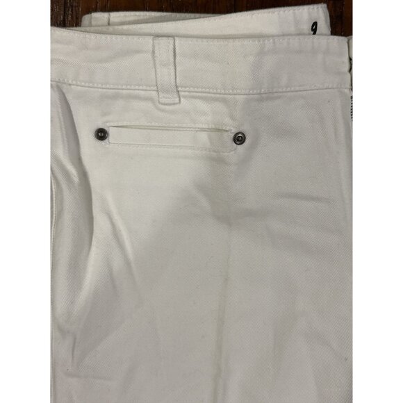 INC White Embroidered Flare Jeans Womens Petite 12P Stretch Comfort Wide leg - Picture 5 of 10